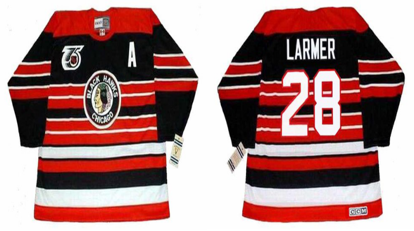 2019 Men Chicago Blackhawks #28 Larmer red CCM NHL jerseys